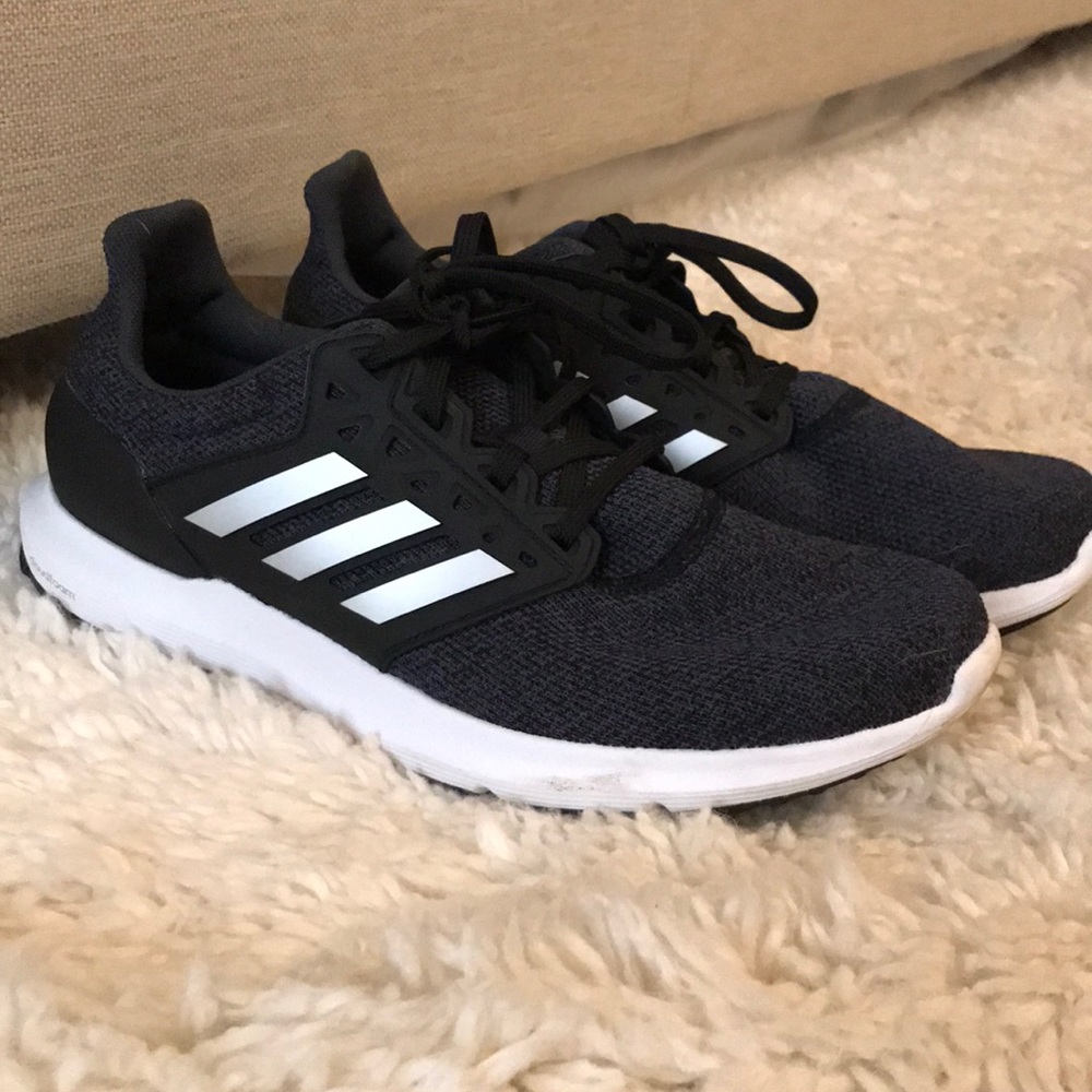 Black adidas cloud foam shoes